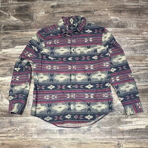 American Eagle Aztec Southwestern Button Down Shirt Mens Large Classic GUC